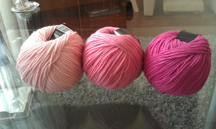Yarn for the Elephant Snuggle (I also bought a skein of off-white)