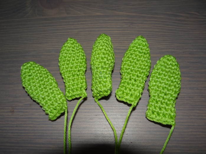 All the leaves, with the middle one stuffed slightly